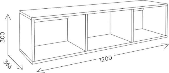 Богуслава М18 Полка навесная Дуб Баррик/крем Богуслава М18 Полка навесная Дуб Баррик/крем