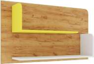 Дастин Полка навесная Дуб Крафт золотой / Белая Аляска / Желтый шафран