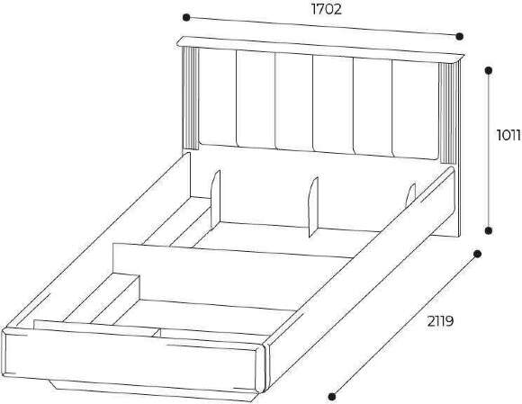 Кровать 160х200 Дюна (Ижмебель) с подъемным механизмом