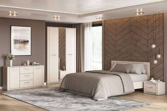 Кровать с основанием Калипсо 160х200, Бежевый