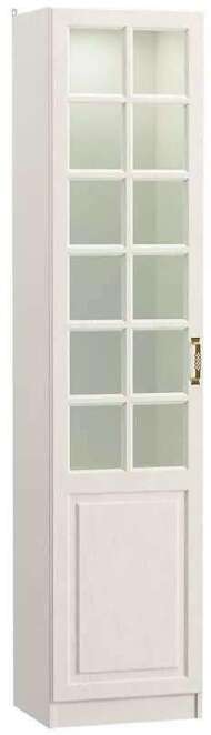 Ливерпуль Шкаф - витрина Белый/Ясень ваниль