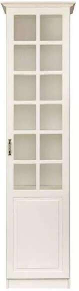 Ливерпуль Шкаф - витрина Белый/Ясень ваниль