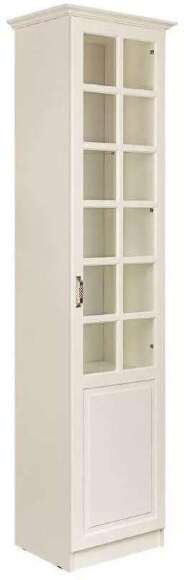 Ливерпуль Шкаф - витрина Белый/Ясень ваниль