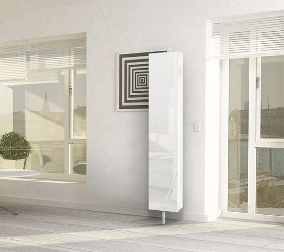 Поворотный шкаф Shelf.On Зум Шелф белое глянцевое стекло art.5472 Поворотный шкаф Shelf.On Зум Шелф белое глянцевое стекло art.5472