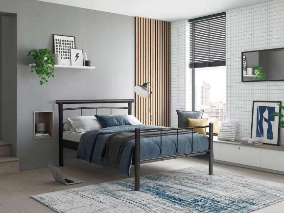 Кровать одинарная Токио 42.25-01 Металл черный