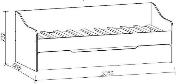 Кровать-софа 80х200 с ящиком Стич (MLK) Кровать-софа 80х200 с ящиком Стич (MLK)
