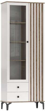 Шкаф комбинированный 51.02 Либерти опора h=150мм Белый / Дуб Каньон