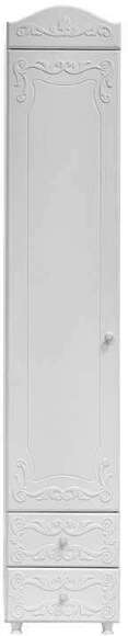 Шкаф-пенал 1дв. (гл.560) с ящиками Италия ИТ-35 белое дерево