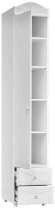 Шкаф-пенал 1дв. (гл.560) с ящиками Италия ИТ-35 белое дерево
