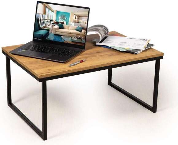 Стол журнальный Ланс Мини Дуб крафт золотой / Черный