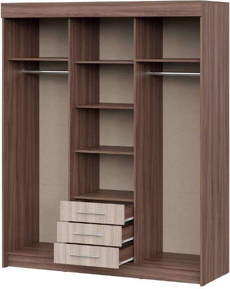 Шкаф-купе Фортуна, ясень шимо темный/ясень шимо светлый