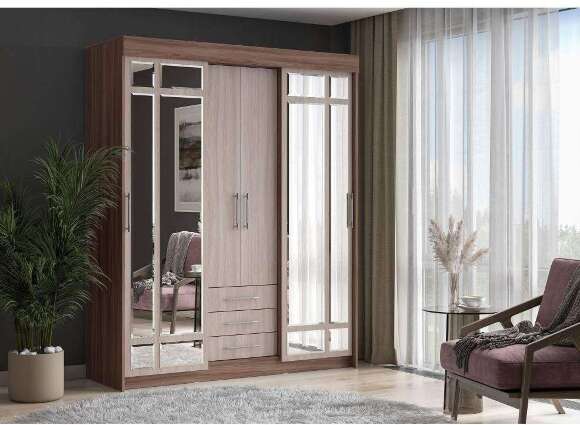 Шкаф-купе Фортуна, ясень шимо темный/ясень шимо светлый