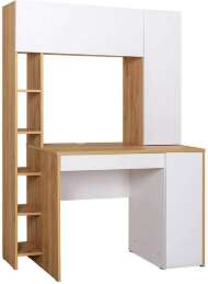 Стол компьютерный Комфорт 12.71, Дуб золотой, Белая Аляска