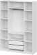 ШК 5 шкаф 1600 + полки 1 комплект + ящики 1 комплект / Белый