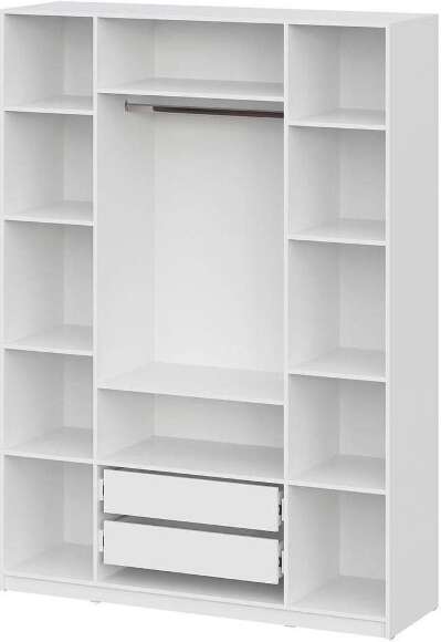 ШК 5 шкаф 1600 + полки 1 комплект + ящики 1 комплект / Белый