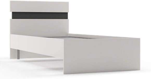 Сити 71 кровать с орт. основанием Белая Аляска / Черный Сити 71 кровать с орт. основанием Белая Аляска / Черный