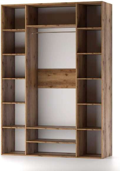 Харди шкаф четырехдверный Дуб Делано Темный / Супермат Джелато