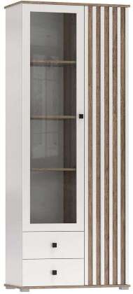 Шкаф комбинированный 51.02 Либерти опора h=20мм Белый / Дуб Каньон