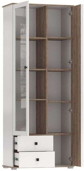 Шкаф комбинированный 51.02 Либерти опора h=20мм Белый / Дуб Каньон