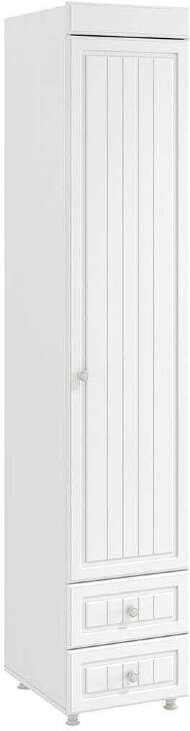 Шкаф-пенал 1дв. (гл.560) с ящиками Монако МН-35 белое дерево