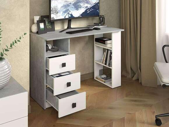 Стол письменный Абри Ателье светлое / Белый Стол письменный Абри Ателье светлое / Белый