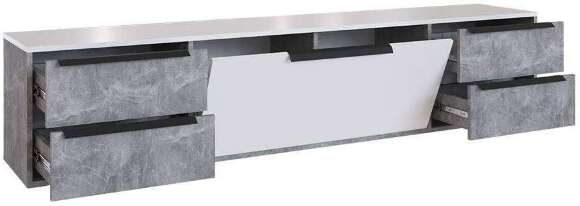 Тумба для ТВ Малави МТВ-1, Ателье светлое, Белый глянец Тумба для ТВ Малави МТВ-1, Ателье светлое, Белый глянец