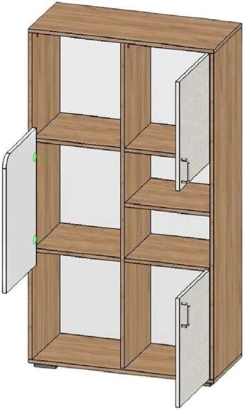 Дастин Стеллаж Дуб Крафт золотой / Белая Аляска Дастин Стеллаж Дуб Крафт золотой / Белая Аляска