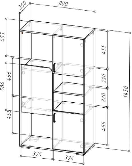 Дастин Стеллаж Дуб Крафт золотой / Белая Аляска Дастин Стеллаж Дуб Крафт золотой / Белая Аляска