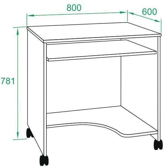 Компьютерный стол КСТ-15 Бетон
