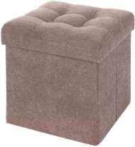 Пуф складной велюр Бежевый