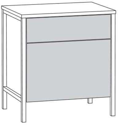 Трувор тумба прикроватная 13.290 Дуб Гранж Песочный/Интра