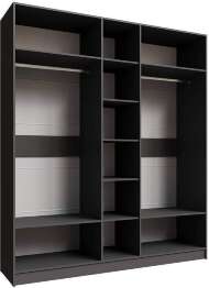 Распашной шкаф Мадрид 2.0, Графит серый Распашной шкаф Мадрид 2.0, Графит серый