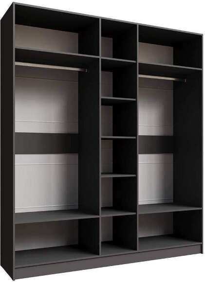 Распашной шкаф Мадрид 2.0, Графит серый Распашной шкаф Мадрид 2.0, Графит серый