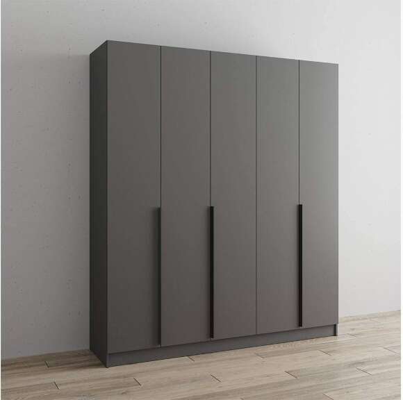 Распашной шкаф Мадрид 2.0, Графит серый Распашной шкаф Мадрид 2.0, Графит серый