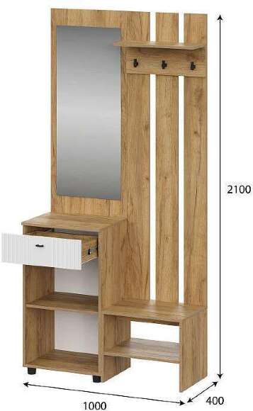 Вешалка 1 Милан (SV-Мебель) Белый Вешалка 1 Милан (SV-Мебель) Белый