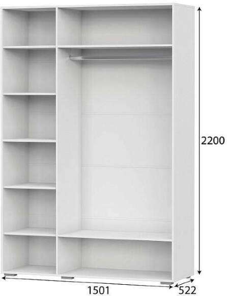 Шкаф трехстворчатый для одежды и белья Соло