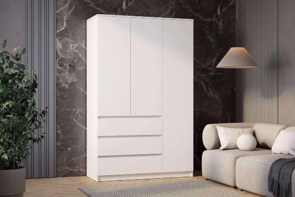 Шкаф 3-х створчатый Симпл ШК-08, Белый