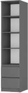 Шкаф-стеллаж Симпл ПН-18 (БТС) Графит Шкаф-стеллаж Симпл ПН-18 (БТС) Графит