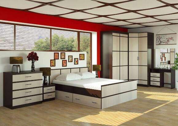 Кровать 160х200 с ящиком Сакура (БТС) с настилом из ДСП