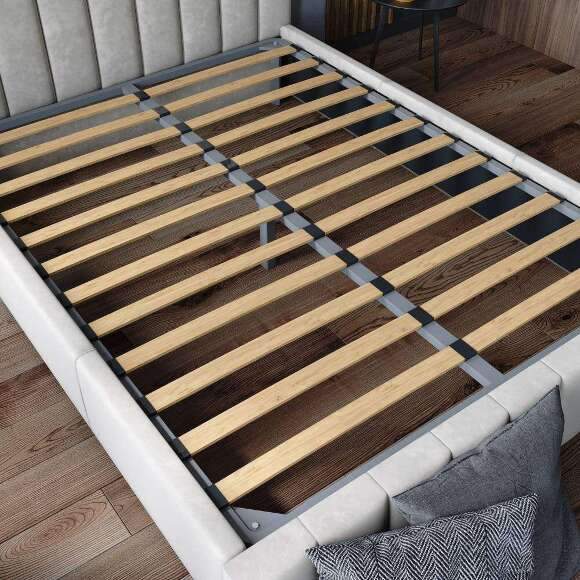 Кровать с ортопедическим основанием Нега 180х200 Светло-серый