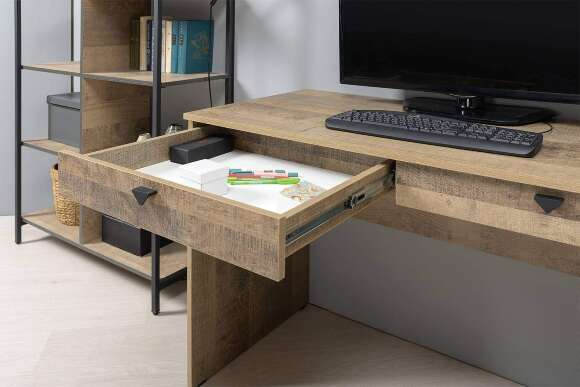 Стол компьютерный Трувор 12.69, Дуб Гранж Песочный, Интра Стол компьютерный Трувор 12.69, Дуб Гранж Песочный, Интра