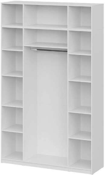 Шкаф с антресолью (9 полок + штанга) ШК 5 (1600), Белый Шкаф с антресолью (9 полок + штанга) ШК 5 (1600), Белый