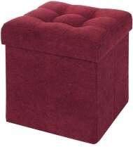 Пуф складной велюр Бордовый