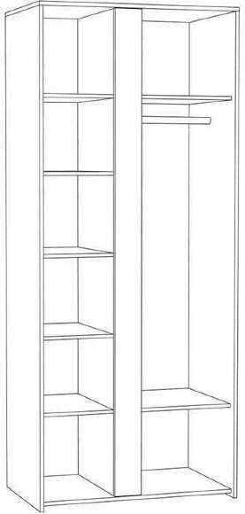 Трувор шкаф 13.204 Дуб Гранж Песочный/Интра