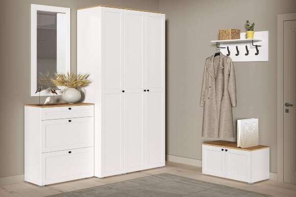 Тумба Остин 13.257, Белый шагрень, Дуб вотан Тумба Остин 13.257, Белый шагрень, Дуб вотан