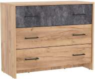 85.02 комод Бордо Дуб золотой / Цемент темный