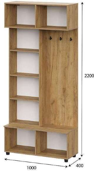 Вешалка 2 Милан (SV-Мебель) Белый