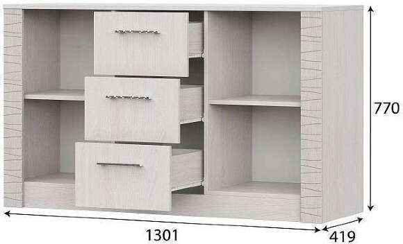 Комод двухстворчатый с ящиками Гамма 20