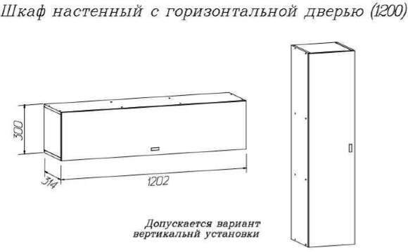 Шкаф настенный (полка) Скайлайн 1200 MLK (Белый)