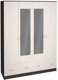 Шкаф четырехстворчатый Ронда ШК-4 (Интерьер Центр) Венге Шкаф четырехстворчатый Ронда ШК-4 (Интерьер Центр) Венге